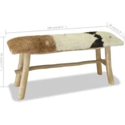 Panca In Vera Pelle E Teak VidaXL -Vendite HOMCOM || VIDAXL || Songmics 7481250 3