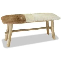 Panca In Vera Pelle E Teak VidaXL -Vendite HOMCOM || VIDAXL || Songmics 7481250 5