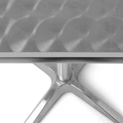 Tavolino Bar Bistrot Alto In Alluminio Quadrato 60x60x110cm Tavolo Da Giardino -Vendite HOMCOM || VIDAXL || Songmics 7609739 3