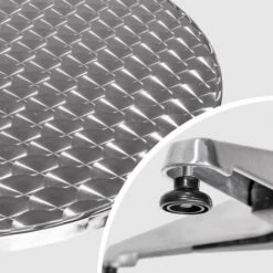 Tavolino Bar Bistrot Alto Pieghevole Alluminio Rotondo 60x110cm Tavolo Esterno -Vendite HOMCOM || VIDAXL || Songmics 7609740 5