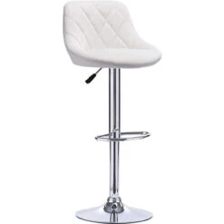 2 Pezzi Sgabello Alto Sgabelli Da Bar Con Base Robusta Bianco -Vendite HOMCOM || VIDAXL || Songmics 76183733 3