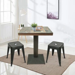 Tavolo Quadrato Con Gamba Centrale Per Bar Bistrot, Stile Di Pavimento Floreale Vintage 60 X 60 X 75cm 11 Tavolo Quadrato Con Gamba Centrale Per Bar Bistrot, Stile Di Pavimento Floreale Vintage 60 X 60 X 75cm -Vendite HOMCOM || VIDAXL || Songmics 78070124 5