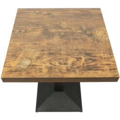 DYHF Tavolo Quadrato A Gamba Singola Orologio D'epoca 60 X 60 X 75 Cm -Vendite HOMCOM || VIDAXL || Songmics 78070127 3