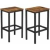 VASAGLE Set Di 2 Sgabelli Da Bar, Sedie Da Pranzo Alte, Per Cucina, Sala Da Pranzo, Soggiorno, Stile Industriale, Marrone Vintage E Nero LBC65X -Vendite HOMCOM || VIDAXL || Songmics 78990046 1