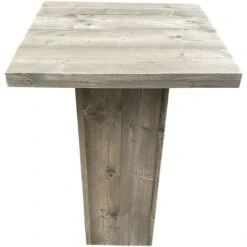 Wood4you - Tavolo Bar Ponteggio In Legno Con Gamba A Colonna 74x74 Cm -Vendite HOMCOM || VIDAXL || Songmics 79597319 3