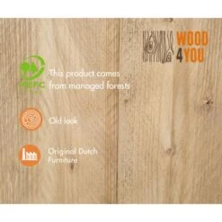 Wood4you - Tavolo Bar Ponteggio In Legno Con Gamba A Colonna 74x74 Cm -Vendite HOMCOM || VIDAXL || Songmics 79597319 5
