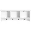 SoBuy Portachiavi Da Parete Appendichiavi Appendiabiti Mensola Da Bagno L60cm Bianco FRG48-W