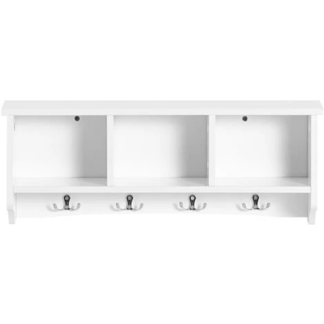 SoBuy Portachiavi Da Parete Appendichiavi Appendiabiti Mensola Da Bagno L60cm Bianco FRG48-W 3 SoBuy Portachiavi Da Parete Appendichiavi Appendiabiti Mensola Da Bagno L60cm Bianco FRG48-W