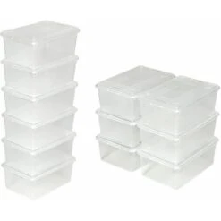 Set Di 6 Contenitori Per Scarpe, 33x23x12cm - Contenitori Per Armadi, Scatole Armadio, Scatole Scarpe 8 Set Di 6 Contenitori Per Scarpe, 33x23x12cm - Contenitori Per Armadi, Scatole Armadio, Scatole Scarpe -Vendite HOMCOM || VIDAXL || Songmics 8008065 3