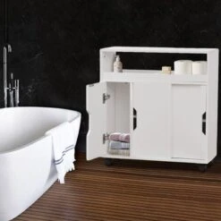 Mobiletto Armadio Portaoggetti Carrello Stretto Salvaspazio Multiuso Bianco 10 Mobiletto Armadio Portaoggetti Carrello Stretto Salvaspazio Multiuso Bianco -Vendite HOMCOM || VIDAXL || Songmics 80328166 4