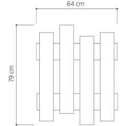 Appendiabiti Da Muro Quercia Attaccapanni Montaggio A Parete H79xl64xP4 Cm -Vendite HOMCOM || VIDAXL || Songmics 80592326 4
