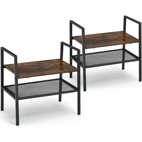 COSTWAY Scaffale Di Stoccaggio A 2 Livelli, Scaffale Impilabile Con Rete Metallica, Scaffale Compatto E Multiuso Per Soggiorno Camera Da Letto Ingresso, Carico Massimo: 30kg (2 Pezzi) 3 COSTWAY Scaffale Di Stoccaggio A 2 Livelli, Scaffale Impilabile Con Rete Metallica, Scaffale Compatto E Multiuso Per Soggiorno Camera Da Letto Ingresso, Carico Massimo: 30kg (2 Pezzi)