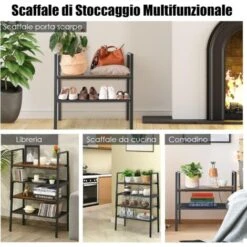 COSTWAY Scaffale Di Stoccaggio A 2 Livelli, Scaffale Impilabile Con Rete Metallica, Scaffale Compatto E Multiuso Per Soggiorno Camera Da Letto Ingresso, Carico Massimo: 30kg (2 Pezzi) 8 COSTWAY Scaffale Di Stoccaggio A 2 Livelli, Scaffale Impilabile Con Rete Metallica, Scaffale Compatto E Multiuso Per Soggiorno Camera Da Letto Ingresso, Carico Massimo: 30kg (2 Pezzi) -Vendite HOMCOM || VIDAXL || Songmics 80594017 2