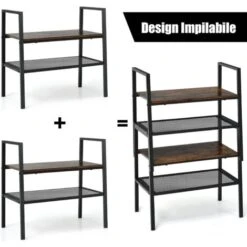 COSTWAY Scaffale Di Stoccaggio A 2 Livelli, Scaffale Impilabile Con Rete Metallica, Scaffale Compatto E Multiuso Per Soggiorno Camera Da Letto Ingresso, Carico Massimo: 30kg (2 Pezzi) 9 COSTWAY Scaffale Di Stoccaggio A 2 Livelli, Scaffale Impilabile Con Rete Metallica, Scaffale Compatto E Multiuso Per Soggiorno Camera Da Letto Ingresso, Carico Massimo: 30kg (2 Pezzi) -Vendite HOMCOM || VIDAXL || Songmics 80594017 3