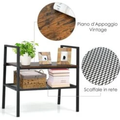 COSTWAY Scaffale Di Stoccaggio A 2 Livelli, Scaffale Impilabile Con Rete Metallica, Scaffale Compatto E Multiuso Per Soggiorno Camera Da Letto Ingresso, Carico Massimo: 30kg (2 Pezzi) 10 COSTWAY Scaffale Di Stoccaggio A 2 Livelli, Scaffale Impilabile Con Rete Metallica, Scaffale Compatto E Multiuso Per Soggiorno Camera Da Letto Ingresso, Carico Massimo: 30kg (2 Pezzi) -Vendite HOMCOM || VIDAXL || Songmics 80594017 4