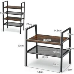 COSTWAY Scaffale Di Stoccaggio A 2 Livelli, Scaffale Impilabile Con Rete Metallica, Scaffale Compatto E Multiuso Per Soggiorno Camera Da Letto Ingresso, Carico Massimo: 30kg (2 Pezzi) 11 COSTWAY Scaffale Di Stoccaggio A 2 Livelli, Scaffale Impilabile Con Rete Metallica, Scaffale Compatto E Multiuso Per Soggiorno Camera Da Letto Ingresso, Carico Massimo: 30kg (2 Pezzi) -Vendite HOMCOM || VIDAXL || Songmics 80594017 5