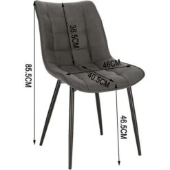 WOLTU 6x Sedie Da Pranzo Tessuto Di Leathaire Seduta E Schienale Cucina Ristorante Marrone Scuro 9 WOLTU 6x Sedie Da Pranzo Tessuto Di Leathaire Seduta E Schienale Cucina Ristorante Marrone Scuro -Vendite HOMCOM || VIDAXL || Songmics 80878807 3