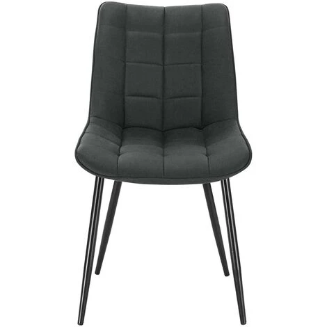 WOLTU 6x Sedie Da Pranzo Tessuto Di Leathaire Seduta E Schienale Cucina Ristorante Grigio Scuro 6 WOLTU 6x Sedie Da Pranzo Tessuto Di Leathaire Seduta E Schienale Cucina Ristorante Grigio Scuro - immagine 4