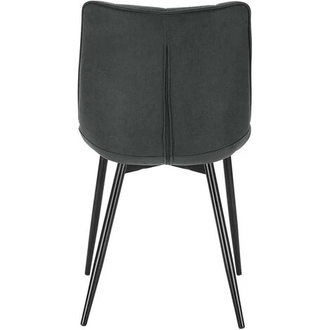 WOLTU 6x Sedie Da Pranzo Tessuto Di Leathaire Seduta E Schienale Cucina Ristorante Grigio Scuro 7 WOLTU 6x Sedie Da Pranzo Tessuto Di Leathaire Seduta E Schienale Cucina Ristorante Grigio Scuro - immagine 5