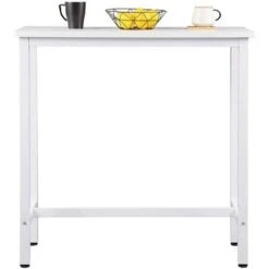 WOLTU Tavolo Da Bar Rettangolare Alto Tavolino Bancone Per Cucina Metallo Legno Bianco 8 WOLTU Tavolo Da Bar Rettangolare Alto Tavolino Bancone Per Cucina Metallo Legno Bianco -Vendite HOMCOM || VIDAXL || Songmics 80879092 2