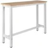 WOLTU Tavolo Bar 140 CM Da Pranzo Cucina In Metallo E Legno Tavolino Caffè Alto Rovere+bianco -Vendite HOMCOM || VIDAXL || Songmics 80879096 1