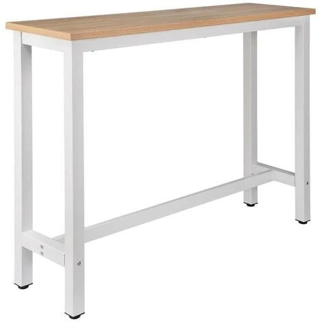 WOLTU Tavolo Bar 140 CM Da Pranzo Cucina In Metallo E Legno Tavolino Caffè Alto Rovere+bianco 3 WOLTU Tavolo Bar 140 CM Da Pranzo Cucina In Metallo E Legno Tavolino Caffè Alto Rovere+bianco
