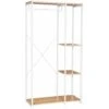 WOLTU Stand Appendiabiti Con Ripiani Attaccapanni Guardaroba Scaffale Portabiti Legno+Bianco 2 WOLTU Stand Appendiabiti Con Ripiani Attaccapanni Guardaroba Scaffale Portabiti Legno+Bianco -Vendite HOMCOM || VIDAXL || Songmics 80879396 1