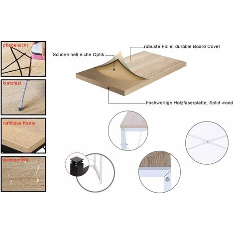 WOLTU Stand Appendiabiti Con Ripiani Attaccapanni Guardaroba Scaffale Portabiti Legno+Bianco 7 WOLTU Stand Appendiabiti Con Ripiani Attaccapanni Guardaroba Scaffale Portabiti Legno+Bianco - immagine 5