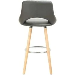 WOLTU Sgabello Da Bar Per Cucina Ristorante Con Poggiapiedi Gambe Legno Massello Grigio -Vendite HOMCOM || VIDAXL || Songmics 80879553 4