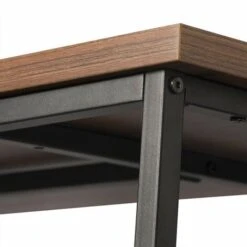 WOLTU Tavolo Da Bar Alto Con Mensole Bancone Da Casa In Metallo E Legno Faggio Scuro -Vendite HOMCOM || VIDAXL || Songmics 81035002 5