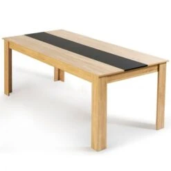 Tavolo Da Pranzo GEORGIA Per 8 Persone In Finto Faggio E Nero 160 Cm -Vendite HOMCOM || VIDAXL || Songmics 81211820 2