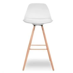 Set Di 4 Sgabelli Da Bar SARA Bianco -Vendite HOMCOM || VIDAXL || Songmics 81211840 3