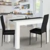 Tavolo Da Pranzo ROZY 4 Persone Bianco E Nero 110 Cm -Vendite HOMCOM || VIDAXL || Songmics 81211869 1