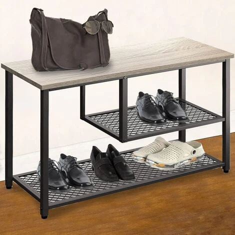 Scarpiera Con Struttura In Metallo 3 Ripiani Portascarpe Design Minimal Nero 4 Scarpiera Con Struttura In Metallo 3 Ripiani Portascarpe Design Minimal Nero - immagine 2