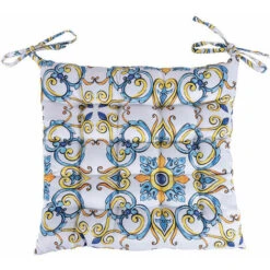 Cuscino Per Sedia Con Laccetti 40x40 Cm, Decoro Mediterraneo, Sicilia 11 Cuscino Per Sedia Con Laccetti 40x40 Cm, Decoro Mediterraneo, Sicilia -Vendite HOMCOM || VIDAXL || Songmics 81262109 5