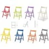 8 Sedie Pieghevoli In Legno Colorate Listellare Rosso,verde,viola,bianca,gialla,blu,arancio,grigio -Vendite HOMCOM || VIDAXL || Songmics 81263527 1