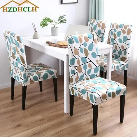 None Coprisedia Da Pranzo In Spandex Super Elasticizzato Con Motivo A Foglia In 4 Pezzi 6 None Coprisedia Da Pranzo In Spandex Super Elasticizzato Con Motivo A Foglia In 4 Pezzi - immagine 4