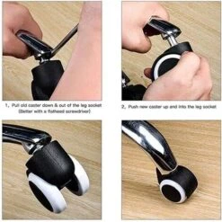 None Ruota Girevole Per Sedia Da Ufficio Ruota Girevole Per Poltrona Da 5 Pezzi Ruota Di Ricambio Da 11-50 Mm -Vendite HOMCOM || VIDAXL || Songmics 81947181 3