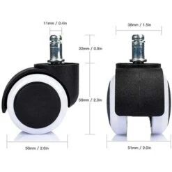None Ruota Girevole Per Sedia Da Ufficio Ruota Girevole Per Poltrona Da 5 Pezzi Ruota Di Ricambio Da 11-50 Mm -Vendite HOMCOM || VIDAXL || Songmics 81947181 4