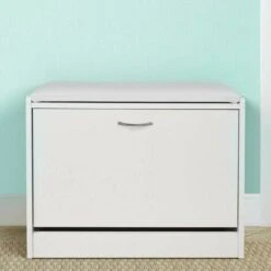 Pouf Panca Con Scarpiera Interna 1 Anta 3 Profondità Seduta In Ecopelle Bianco -Vendite HOMCOM || VIDAXL || Songmics 81985963 5