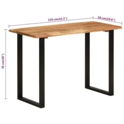 Tavolo Da Pranzo 110x50x76 Cm Legno Massello Di Acacia VidaXL 9 Tavolo Da Pranzo 110x50x76 Cm Legno Massello Di Acacia VidaXL -Vendite HOMCOM || VIDAXL || Songmics 82153564 3