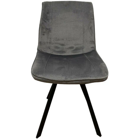 SEDIA MODERNA IN TESSUTO GRIGIO 4 SEDIA MODERNA IN TESSUTO GRIGIO - immagine 2