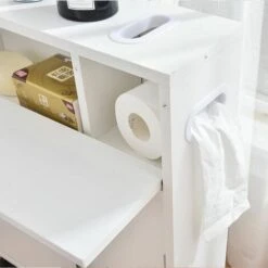 Mobiletto Armadio Portaoggetti Carrello Stretto Salvaspazio Bianco 52x17x67 Cm 9 Mobiletto Armadio Portaoggetti Carrello Stretto Salvaspazio Bianco 52x17x67 Cm -Vendite HOMCOM || VIDAXL || Songmics 82217327 3