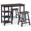 Set Da Bar 3 Pz In MDF Nero VidaXL -Vendite HOMCOM || VIDAXL || Songmics 8253983 1