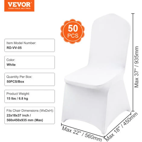 Coprisedia Spandex Elastico 50 Pezzi Copertura Della Sedia Per Matrimonio 4 Coprisedia Spandex Elastico 50 Pezzi Copertura Della Sedia Per Matrimonio - immagine 2