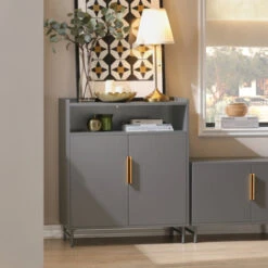 Credenza Mobile Da Cucina Cassettiera Mobile TV Mobile Ingresso Credenza Buffet Scarpiera Mobile Laterale Grigio 70x35x81cm FSB73-HG SoBuy -Vendite HOMCOM || VIDAXL || Songmics 83652122 5
