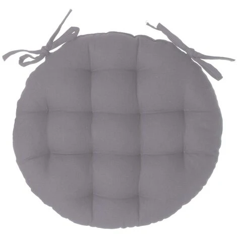 Torta Rotonda Grigio D40 Della Sedia - Cuscino Rotondo Per Sedia, Grigio, Cotone, Diametro 40 Cm - Atmosphera Créateur D'intérieur 3 Torta Rotonda Grigio D40 Della Sedia - Cuscino Rotondo Per Sedia, Grigio, Cotone, Diametro 40 Cm - Atmosphera Créateur D'intérieur