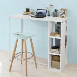 SoBuy Bancone Bar Da Casa Tavolo Cucina Altezza 105 Cm,bianco,FWT39-W -Vendite HOMCOM || VIDAXL || Songmics 8481545 4