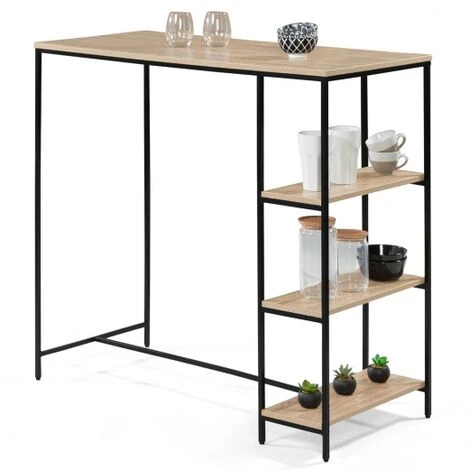 Tavolo Alto Da Bar DETROIT Da 2 A 4 Persone Design Industriale 4 Tavolo Alto Da Bar DETROIT Da 2 A 4 Persone Design Industriale - immagine 2