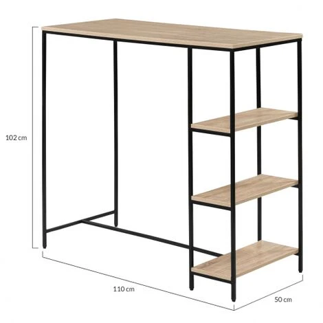 Tavolo Alto Da Bar DETROIT Da 2 A 4 Persone Design Industriale 6 Tavolo Alto Da Bar DETROIT Da 2 A 4 Persone Design Industriale - immagine 4